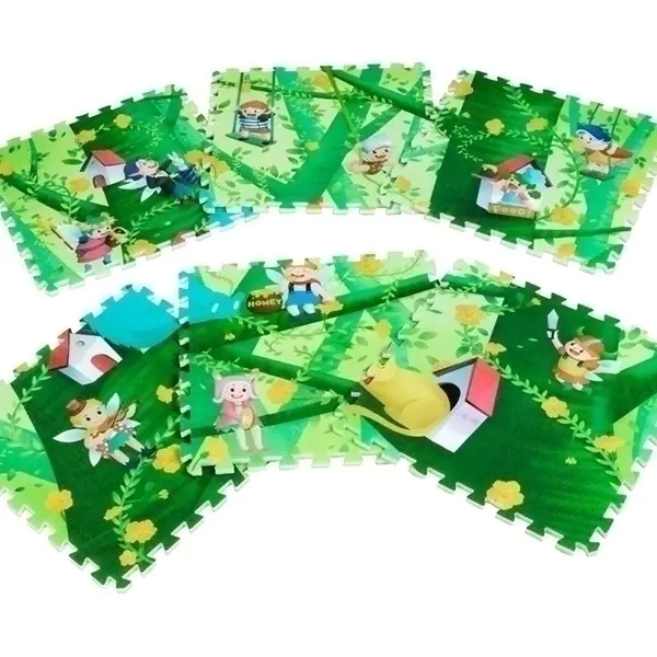 Двусторонний развивающий коврик-пазл Mambobaby Лесные Эльфы, 180 х 120 х 2 см, арт. 70006 фото 6