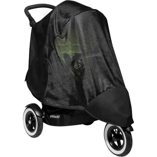 Москитка на прогулочный блок и дополнительное сиденье коляски Phil and Teds Dot Double - Фото