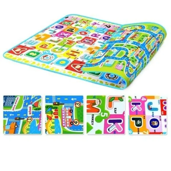 Детский развивающий коврик Mambobaby Город-книжка, 200 х 150 х 1 см, арт. 71101 фото 2