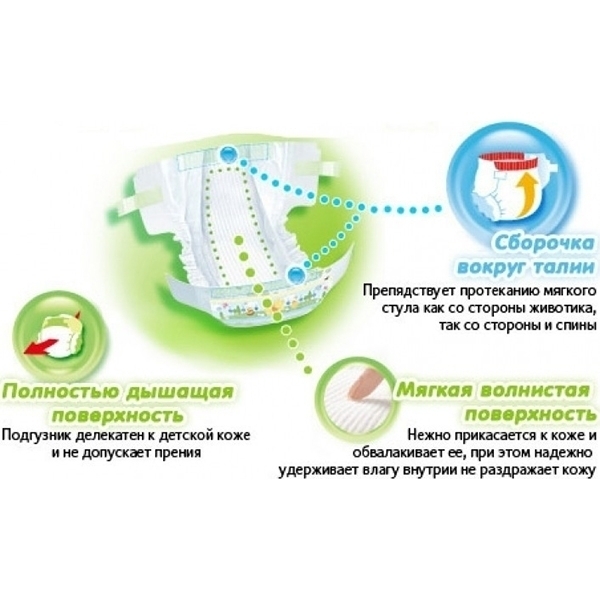 Детские подгузники Moony M, 6-11 кг, 62 штуки фото 6