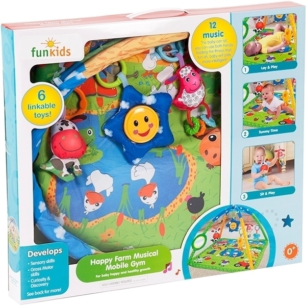 Развивающий коврик для новорожденного Funkids Happy Farm Gym 27295 фото 1