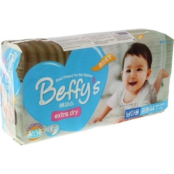 Подгузники Beffy's для мальчиков М, 5-10 кг, 44 штуки фото 1