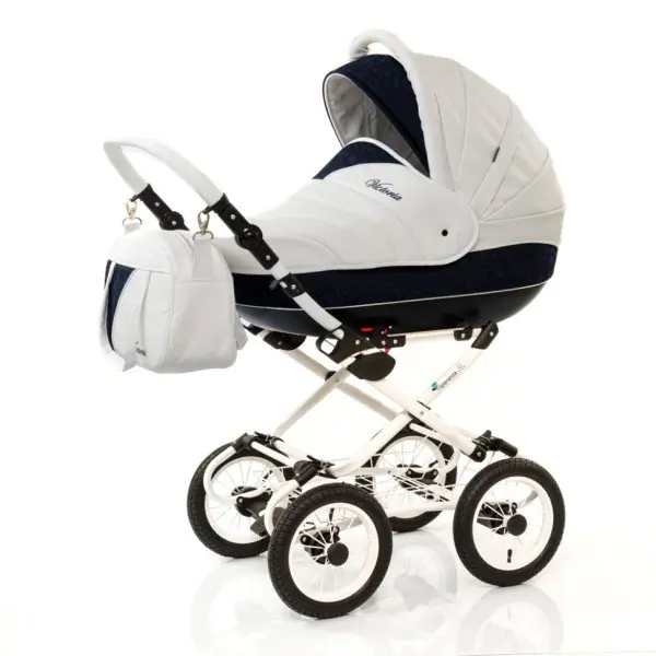 Детская коляска Esperanza Victoria Leatherette кожа 3 в 1 Цвет рамы - Черная поворотная фото 16