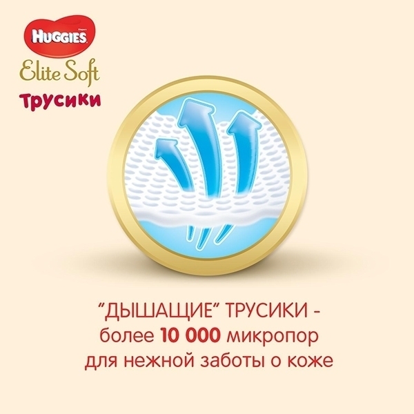 Детские трусики-подгузники Huggies Elite Soft 5, 12-17 кг, 19 штук фото 1