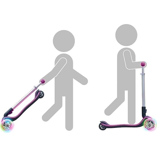 Трехколесный самокат Globber Elite SL My Free Fold Up 445 со светящимися колесами фото 18