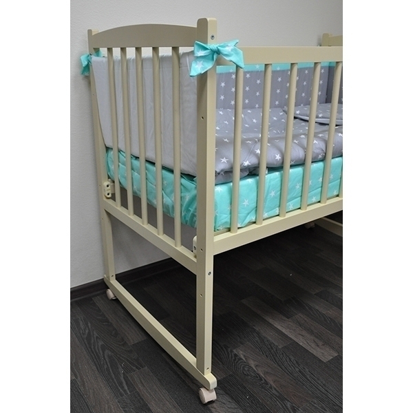 Детская кроватка Массив Беби-1, колесо-качалка фото 4