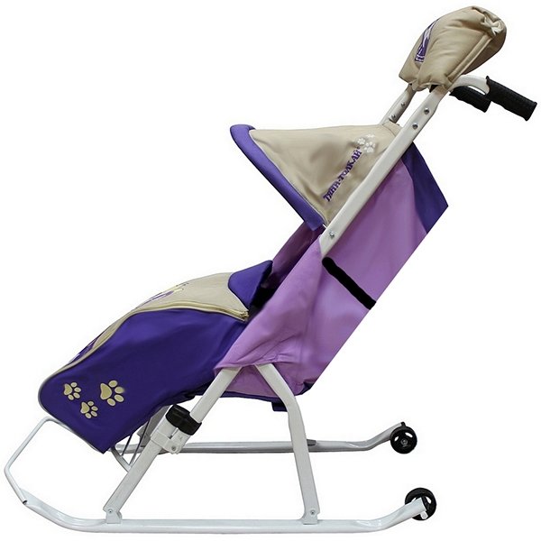 Санки-коляска RT Комфорт Люкс 11 Любопытный Щенок с колесиками и муфтой фото 3