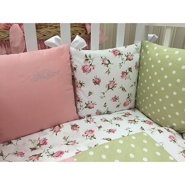 Комплект в кроватку GulSara Роза 6 пр., бязь (арт 42 ) фото 2