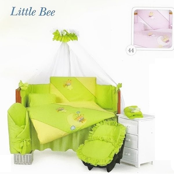 Фото Комплект в кроватку Tuttolina Little Bee, 7 предметов, реальные фотографии клиентов | Коляски-Кроватки.Ру