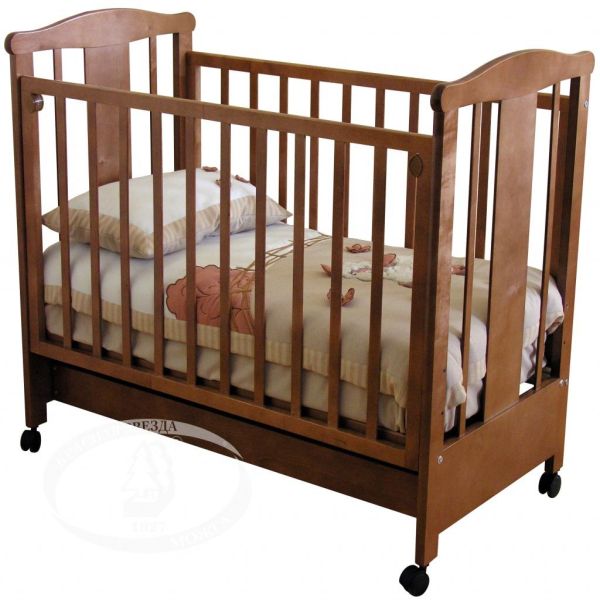 Детская кроватка Красная Звезда Можга Силена С842 колесо - Фото