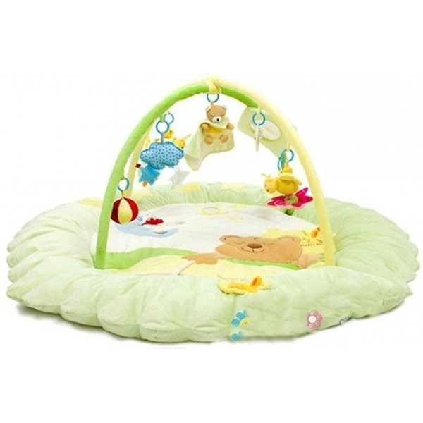 Детский коврик Felice F Сонный Мишка с игровыми дугами и игрушками, муз. мишка, 140 х 140 х 50 см, арт. 07FS - Фото