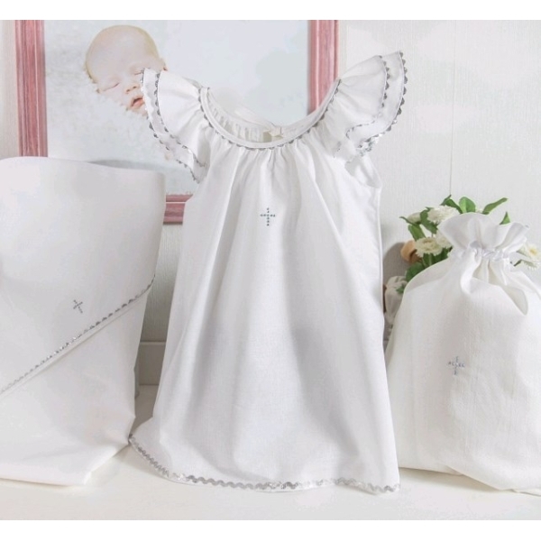 Крестильный комплект для девочки Makkaroni Kids Пелагея (4 предмета) фото 6