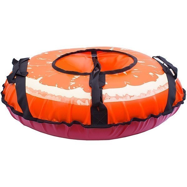 Надувные санки-тюбинг RT Апельсин + автокамера 73 см фото 1