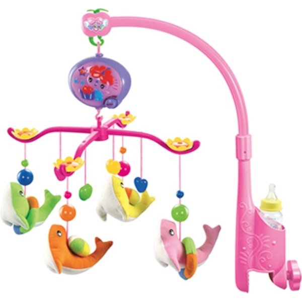 Музыкальный мобиль Henglei Дельфины с батарейками - Фото