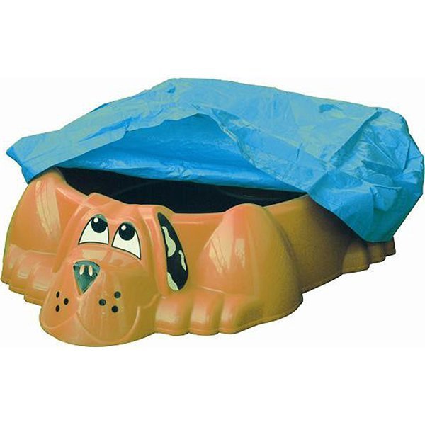 Детская песочница Собачка Marian-Plast 431 с тентом - Фото