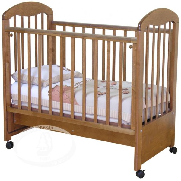 Кроватка детская Красная Звезда Тимоша С-313 колесо - Фото
