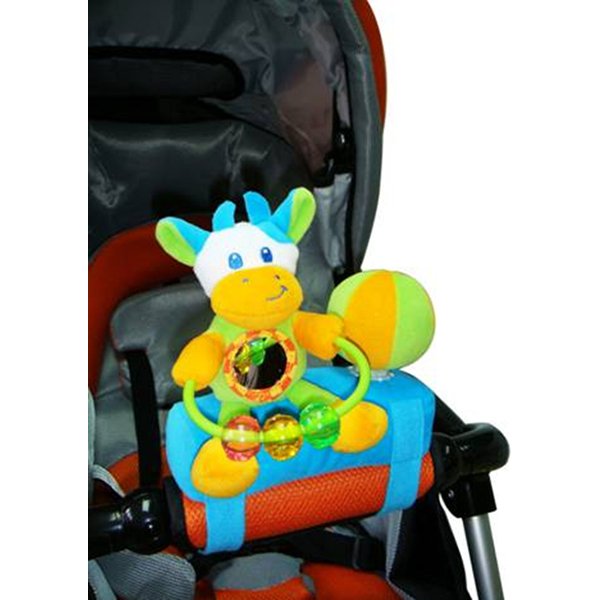 Развивающая игрушка подвеска на бампер коляски I-Baby Коровка - Фото