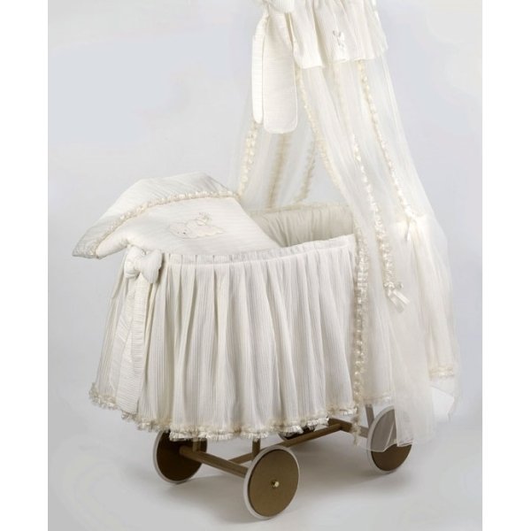 Плетеная колыбель с тюлевым пологом Italbaby  Marina Plisse фото 1