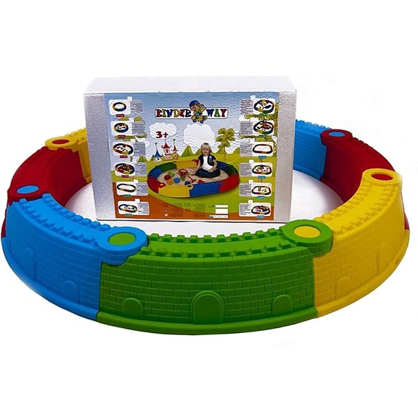 Песочница RT Стена Замка Kinderway разноцветная 112х112 см, 8 элементов арт. 01-118 фото 3