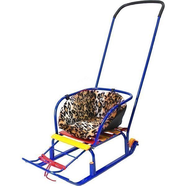 Санки RT Считалочка Девятка с высокой спинкой и колесиками фото 7