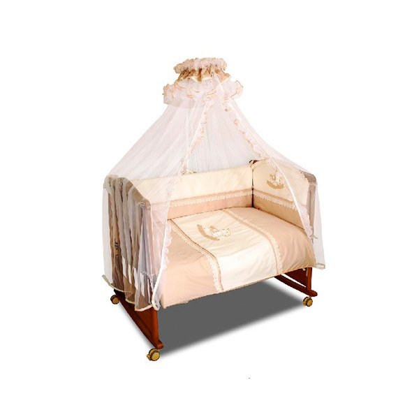 730 Комплект в кроватку Сонный Гномик ЛОШАДКА 7 предметов - Фото