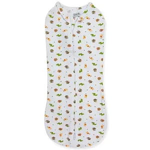 70010 Summer Infant Конверт для пеленания новорожденных на молнии Swaddlepod размер S Белый с животными