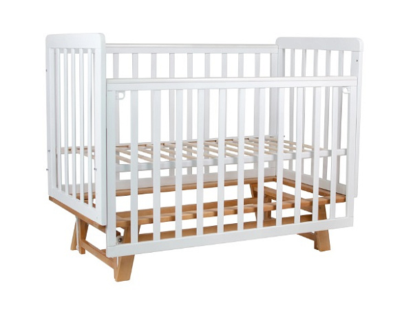 Детская кроватка Indigo Style c легкосъемной стенкой и продольным маятником фото 2