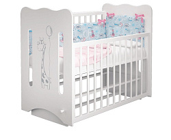 Детская кроватка Можгинский лесокомбинат Laluca Руслана-2 Жирафик с поперечным маятником без ящика