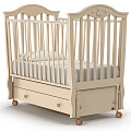Детская кроватка Nuovita Sorriso swing, продольный маятник (Слоновая Кость) — Фото