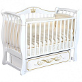 Детская кроватка Кедр Bella 2, универсальный маятник (Белый
						
					) — Фото