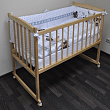 Детская кроватка Массив Беби-1, колесо-качалка - Фото