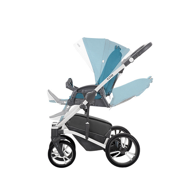 Детская коляска Bebetto Tito Chanel 2 в 1, ткань+эко-кожа фото 5