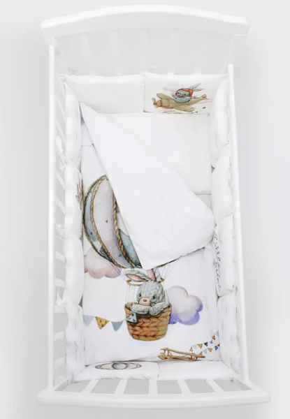 Комплект постельного белья Топотушки Зайка Пилот, 6 предметов фото 4