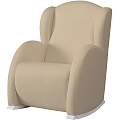 Кресло-качалка Micuna Wing Flor White Кресло-качалка Micuna Wing Flor White Leatherette beige искусственная кожа — Фото