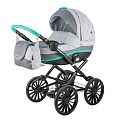 Детская коляска BeBe-Mobile Ines R 2 в 1, ткань+эко-кожа (R14
						
					) — Фото