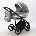 Детская коляска Adamex Rimini 3 в 1 (RI72B сер+св.сер.кожа+бел.отделка
						
					) — Фото