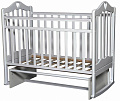 Детская кроватка Антел Каролина 5, продольный маятник, без ящика (Белый
						
					) — Фото