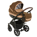 Детская коляска Tutis Nanni 3 в 1 (893343 Тёмно-коричневый + Кожа капучино
						
					) — Фото