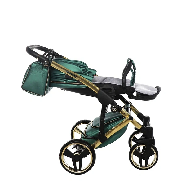 Детская коляска Junama Fluo Line V2 3 в 1 на золотой раме фото 13