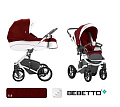 Детская коляска Bebetto Tito Chanel 2 в 1, ткань+эко-кожа (CH06
						
					) — Фото