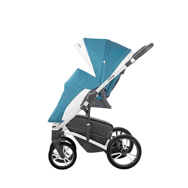 Детская коляска Bebetto Tito Chanel 2 в 1, ткань+эко-кожа фото 4