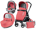 Детская коляска Peg-Perego Book Plus Completo 3 в 1, шасси Jet (Breeze Coral
						
					) — Фото