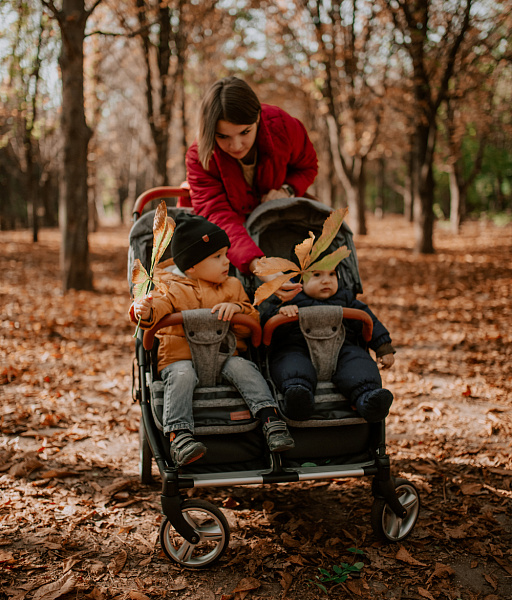 Детская прогулочная коляска для двойни Carrello Connect CRL-5502/1 с переноской фото 4