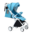 Детская прогулочная коляска Nuovita Sfera на белой раме (Luce marina, Bianco / Морской светлый, Белый
						
					) — Фото