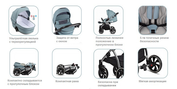 Детская коляска Tutis Uno Plus 2 в 1 фото 2