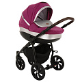 Детская коляска Tutis Nanni 3 в 1 (893226 Фуксия + Кожа серебро
						
					) — Фото