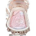 Набор постели в люльку Kids Fashion Sleeping Bunny, 6 предметов (Розовый) — Фото