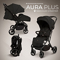 Детская прогулочная коляска Sweet Baby Aura Plus (Black
						
					) — Фото