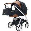 Детская коляска Rant Wave 2 в 1, ткань+эко-кожа (Black
						
					) — Фото