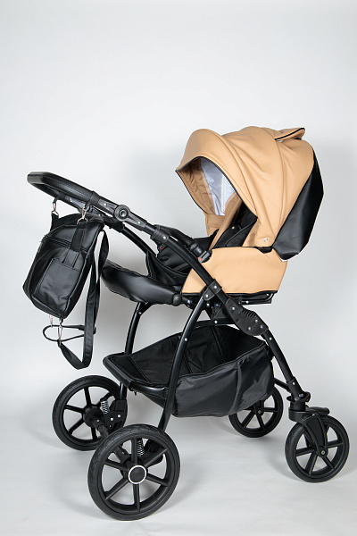 Детская коляска Jaxee Rosa 3 в 1, 100% эко кожа фото 4